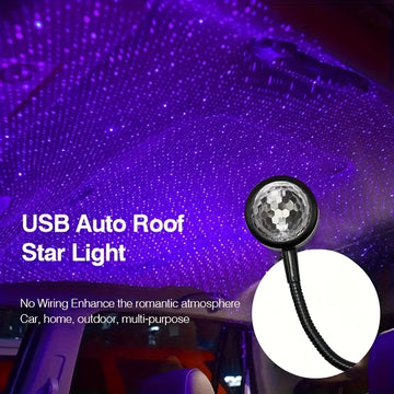 Lámpara LED para Techo de Coche con Alimentación USB - Luz Nocturna Colorida con Música, Perfecta para Navidad, Bodas, Cumpleaños y Más, Ideal para Navidad