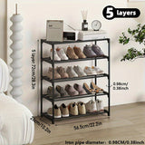 1 estante para zapatos de varios niveles, resistente, fácil de armar, organizador de calzado para entrada, pasillo, dormitorio, sala, hogar o residencia, 2 a 8 capas