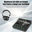 Tynan Mezclador de Audio USB de 6 canales con 256 efectos de reverberación RGB, fuente de alimentación elegante, transferencia de datos de alta velocidad - Lleva tu experiencia musical al siguiente nivel con este equipo de grado profesional, mezclador pa