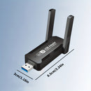 Repetidor Wi-Fi, Amplificador de Señal Extensor, Tarjeta de Red USB 600Mbps con Doble Antena 2.4G, Configuración Rápida en Un Clic, Cobertura Completa y Estabilidad Mejorada para Hogar y Oficina