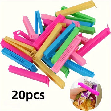 10/20/30 unidades de Clips de Bolsa de Plástico Reutilizable FreshSeal - Impermeable a la Humedad y el Polvo Accesorios de Almacenamiento de Cocina para Frescura