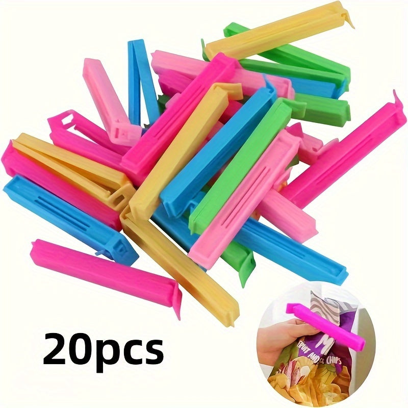 10/20/30 unidades de Clips de Bolsa de Plástico Reutilizable FreshSeal - Impermeable a la Humedad y el Polvo Accesorios de Almacenamiento de Cocina para Frescura