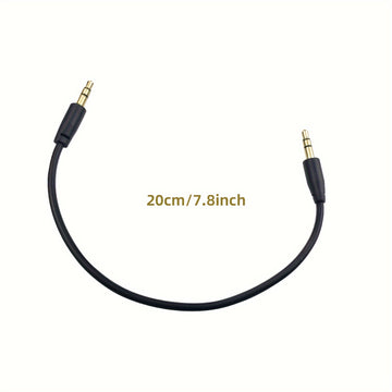 3.5mm Macho A Macho Cable De Audio Para Coche Computadora Móvil Altavoz De Audio Para Coche Auriculares Montados En La Cabeza Conector De Doble Cabeza En Conexión De Grabación Salida En Cable 20cm100cm