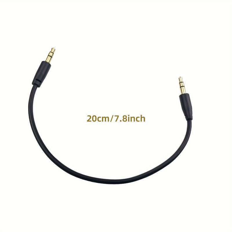 3.5mm Macho A Macho Cable De Audio Para Coche Computadora Móvil Altavoz De Audio Para Coche Auriculares Montados En La Cabeza Conector De Doble Cabeza En Conexión De Grabación Salida En Cable 20cm100cm