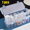 Caja de gestión de cables de gran capacidad con 5 compartimentos y tapa - Solución de almacenamiento de escritorio que ahorra espacio para uso en la oficina y en casa, plástico duradero, perfecta para organizar cables y cargadores, gestión de cables en c