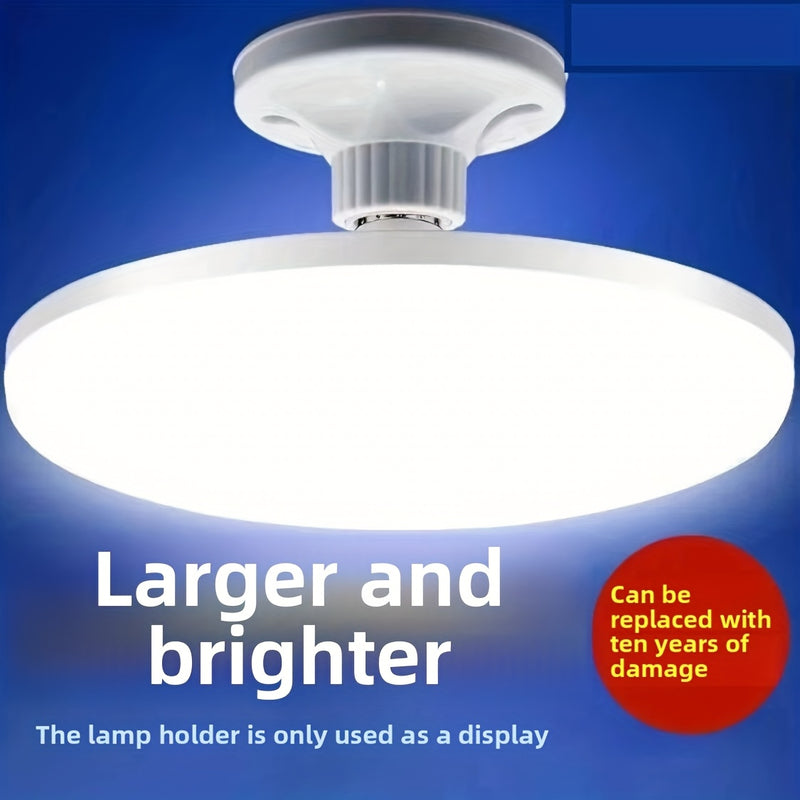 1 pieza, lámpara de techo LED UFO ultrabrillante - montaje en espiral E26/E27, disponible en dos tamaños para ahorrar espacio. Iluminación interior RV, diseño elegante que mejora el efecto decorativo del hogar. Ideal para sala o vehículo recreativo