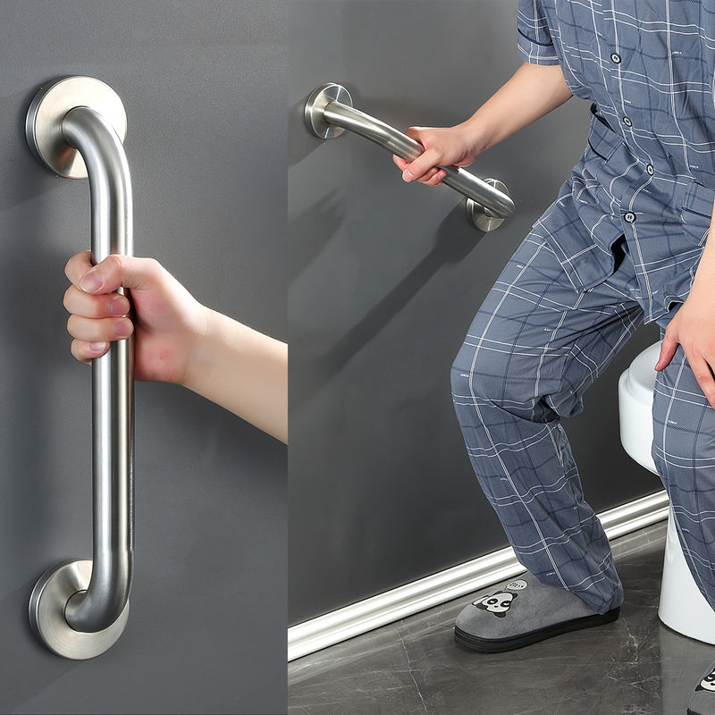 1pc Estilo Clásico Conjunto de Brazo de Ducha y Barra de Sujeción de Metal, Barra de Seguridad para Baño Robusta, Opciones de 12/20 Pulgadas, Kit de Instalación Fácil Incluido