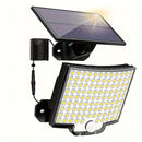 1pc Luz de Movimiento Exterior con Energía Solar y 106 LED con Ángulo Amplio de 135° para Iluminación desde el Anochecer hasta el Amanecer en Jardín y Garaje - Resistente al Clima, Control Remoto, Acabado Metálico Pulido, , Iluminación de Garaje | Luz Mo