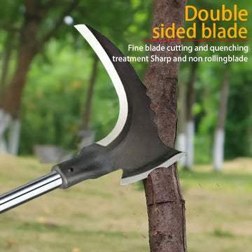 Multiherramienta de Acero Aleado Doble Cara para Jardinería, Agricultura, Camping y Supervivencia al Aire Libre - Tijeras Manuales Resistentes con Hoja Metálica Duradera | Diseño Robusto, Ideal para Bricolaje (Mango No Incluido)