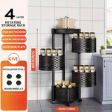 1 pieza de 3/4/5 niveles de carrito de almacenamiento rodante - Estructura de metal duradera con 3-6 cestas de plástico, organizador portátil blanco y negro para cocina, baño, despensa - Unidad de estantería móvil que ahorra espacio, almacenamiento de de