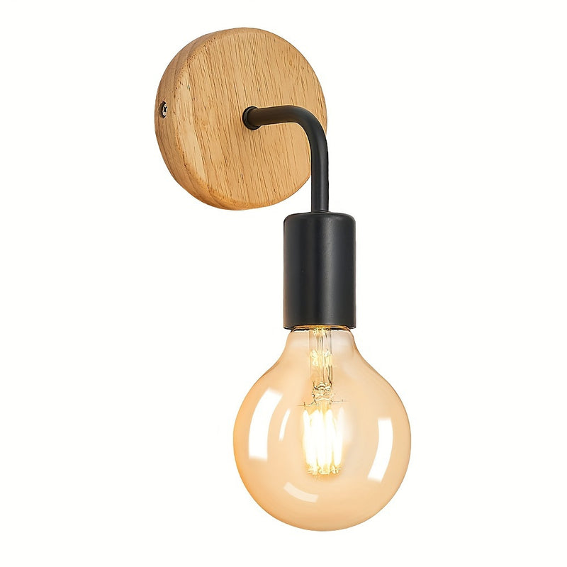 Lámpara de pared moderna de metal con base E27 - Diseño de esfera elegante, montaje semienterrado para dormitorio, sala de estar, pasillo, balcón, comedor, oficina - No incluye bombilla, instalación fácil, accesorios de pared modernos