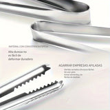 Pinzas de acero inoxidable para hielo, azúcar y frutas, multifuncionales, utensilios de cocina para buffet, café helado y BBQ, 1 unidad