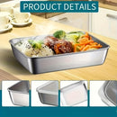 6pcs/8pcs Contenedores Herméticos de Acero Inoxidable para Alimentos | Apto para Congelador | Juego Apilable para Ensaladas y Frutas