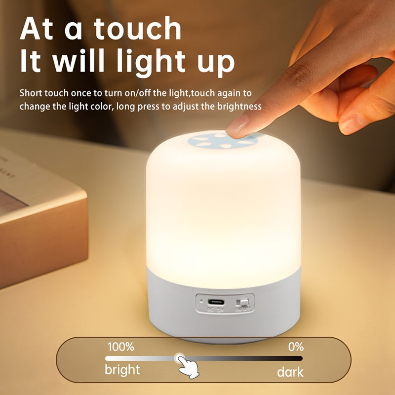 Linterna nocturna táctil, lámpara de noche, iluminación de mesa
