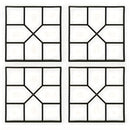 4 piezas de moldes de plástico reutilizables para senderos de hormigón de diseño geométrico, moldes de arcilla para hacer senderos de jardín, moldes de hormigón fáciles de usar para proyectos de hogar y jardín, accesorios de jardín modernos, moldes de pi