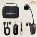 Micrófono inalámbrico UHF JYX para saxofón - Diseño de cuello de ganso con carga USB, conector de 6,35 mm, rango de transmisión de 160 pies, compatible con saxofón, trompeta, clarinete, violonchelo, trombón, cuerno francés, tuba - Incluye estuche de alma