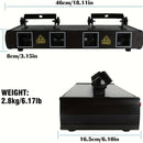 Luz de escenario LED RGBY controlada por DMX con 4 efectos de haz, luces de música activadas por sonido, sistema de luz láser de metal autosoportante, acabado al óleo, con enchufe de EE. UU., para DJ, discoteca, fiestas de baile, cumpleaños, bar, escenar
