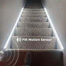 1 Pieza, Tira De Luz LED Blanca Fría Con Sensor De Movimiento Inteligente De 3-16 Pies, Interruptor Automático Con Alimentación USB, Adecuado Para Tiras De Luz De Detección Humana De Bajo Voltaje En Escaleras, Armarios, Guardarropas, Cocinas, Dormitorios
