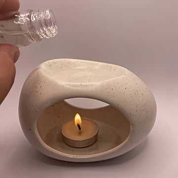 Portavelas de cerámica con forma de huevo para mesa - Perfecto para decoración de Halloween o Navidad