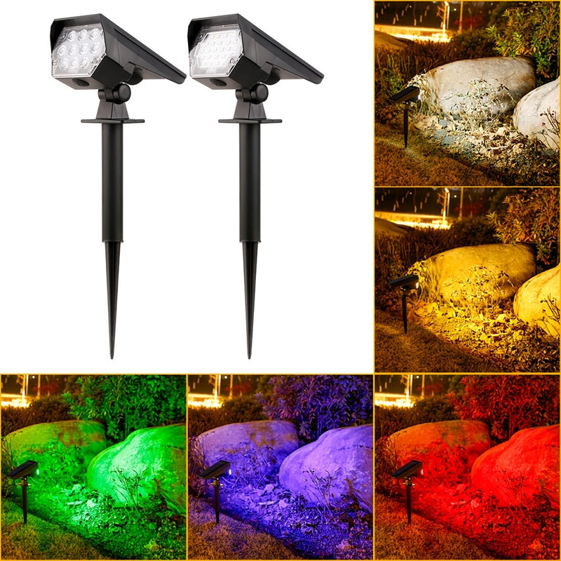 1 foco solar para senderos, 10 LED, 24 LED luces solares para jardín, accesorios de iluminación paisajística semirrehundidos plegables con portalámparas, pantallas de plástico, incluye hardware de montaje para senderos, césped, aceras y entradas de vehíc