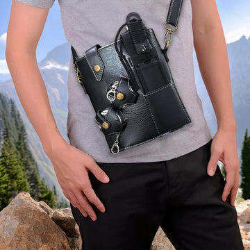 Whiskera 48 OZ Copas y Cuchillo Táctico Con Estuche De Cuero MR-21