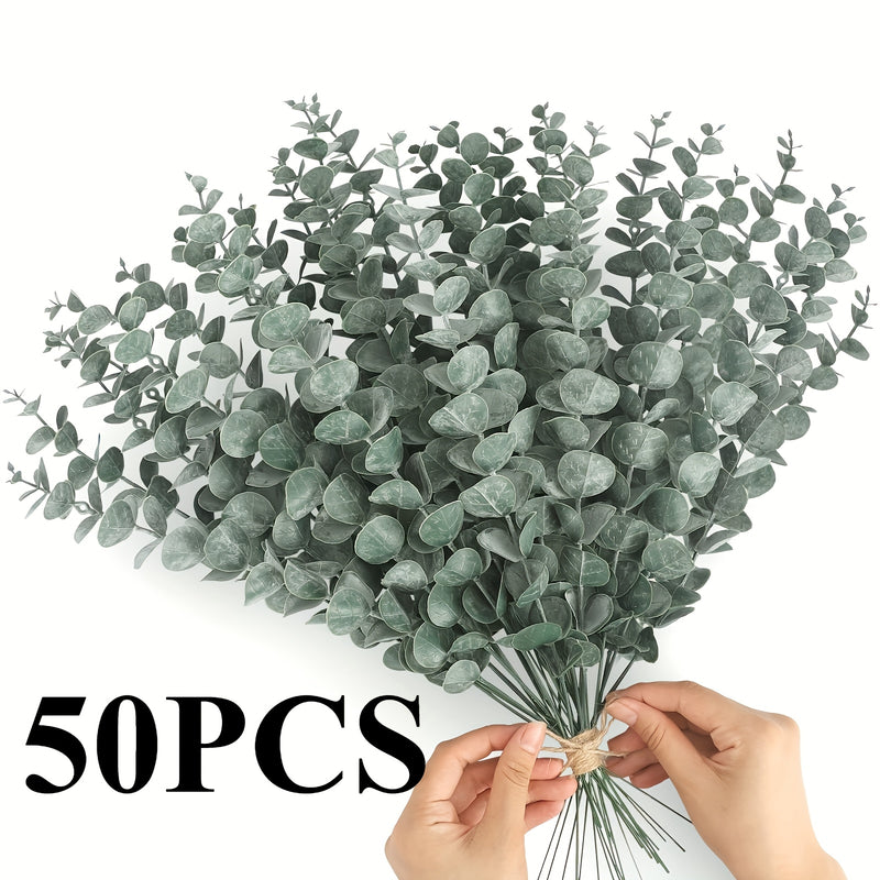 50 Tallos de Sauce Artificial para el Hogar, Ramos de Boda y Decoraciones Primavera-Verano – Ramas Plásticas Falsas para San Patricio, Pascua y Proyectos Artesanales