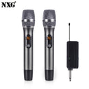 Juego de Micrófono Inalámbrico Profesional NXG - Sistema Dual UHF con Receptor USB, Batería Recargable de 1200mAh, Ideal para Karaoke, Escritorio, Presentaciones y Bodas