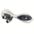 1pc 2-en-1 Cable Convertidor USB a MIDI, 16 Canales Cable de Interfaz Redonda Macho a Hembra Cat5e, Adaptador de Teclado Sintetizador Plug & Play para PC, Estudio de Música, Portátil, Windows, Mac - No Se Requiere Batería