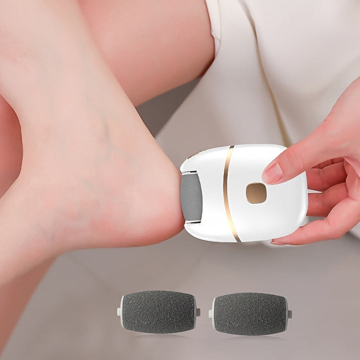 Lijadora eléctrica recargable para pies - Carga USB, batería de litio, sin aceite, pies suaves y cuidado de uñas, no necesita fuente de alimentación, cortadora para pies.