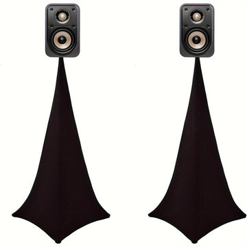 Fundas para altavoces, falda trípode con bolsa de viaje, funda para altavoz DJ, falda elástica de poliéster 360 grados, ideal para presentaciones en escenarios, bodas y eventos