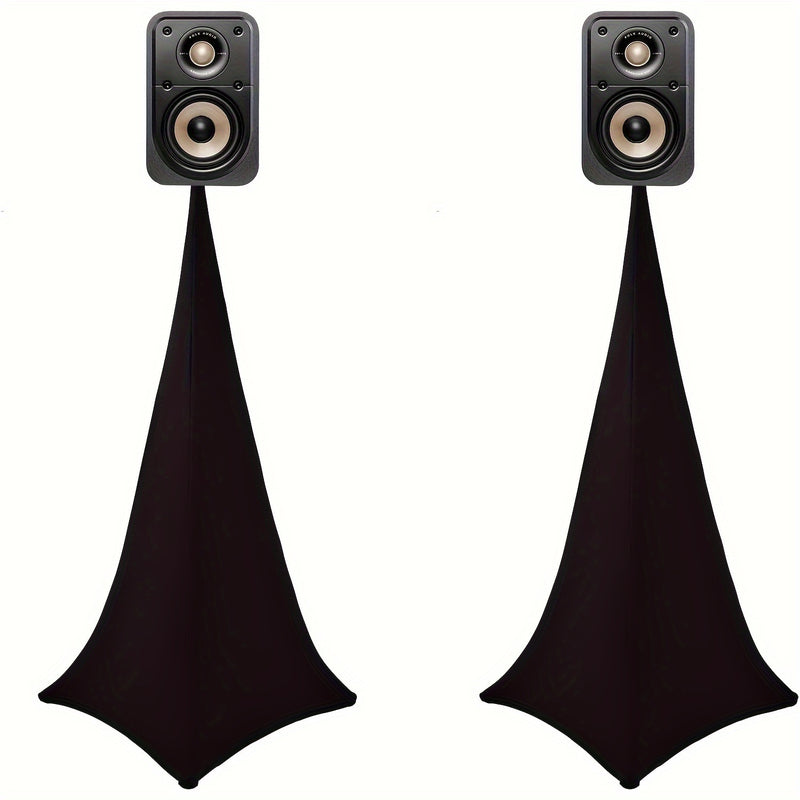 Fundas para altavoces, falda trípode con bolsa de viaje, funda para altavoz DJ, falda elástica de poliéster 360 grados, ideal para presentaciones en escenarios, bodas y eventos