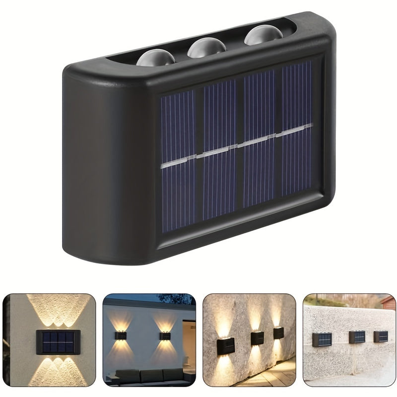 Paquete de 4 Luces Solares LED con Opciones Cálidas/Frías para Acampar al Aire Libre, Patio, Calle, Paisaje, Jardín, Decoraciones de Boda, Resistentes al Salpicadero IP44