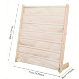 Estantería de Madera de Pino de 7 Niveles para Ahorrar Espacio - Estante de Exhibición de Fácil Acceso para Dormitorio, Sala de Juegos y Aula, Estantes Utilitarios