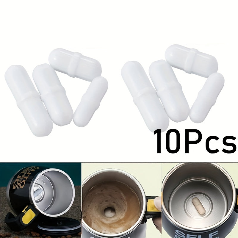 10pcs Barras Magnéticas de Agitación PTFE Blancas - Agitación Automática, Varillas de Mezcla para Tazas y Vasos Térmicos, Resistentes a la Corrosión y Altas Temperaturas, Ideales para Aplicaciones de Laboratorio y Alimentación, Agitador Magnético