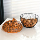 Encantadora Cesta de Almacenamiento de Cerámica con Forma de Gallina y Tapa - Organizador de Cocina Multiusos para Huevos, Frutas, Verduras y Más - Decoración Rústica de Granja, Ganchos de Utilidad
