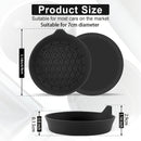 Juego de 2 soportes de taza de coche, hechos de silicona, diseñados para adaptarse universalmente y prevenir resbalones, adecuados para hombres y mujeres, disponibles en negro.