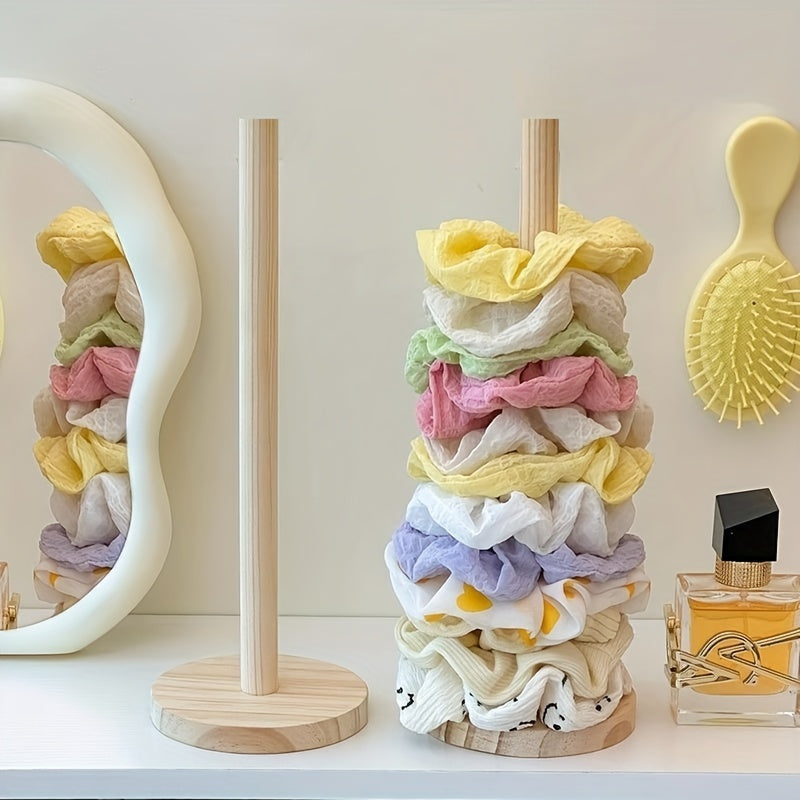1pc Organizador Clásico de Accesorios para el Cabello de Madera - Cesta de Almacenamiento Elegante para Lazos para el Cabello, Clips y Exhibición de Joyas, Cestas para Estantes