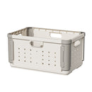 Cesta de Almacenamiento Grande y Plegable para Ropa y Juguetes - Plástico Blanco, Organizador Espacioso para Snacks y Juguetería de Niños