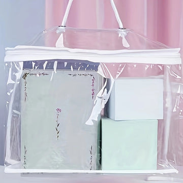 Bolsa De Almacenamiento De Edredón De PVC Transparente, Cubo De Embalaje De Ropa De Cama Transparente, Organizador De Almohada De Manta A Prueba De Polvo