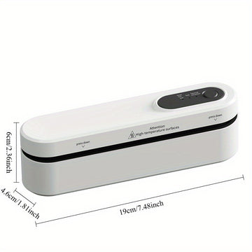 Sellador de vacío compacto recargable por USB - Un dispositivo versátil de conservación de alimentos automático que cuenta con un sistema de sellado de snacks, diseñado para ahorrar espacio, equipado con una batería de litio de 1500 mAh - Ideal para uso
