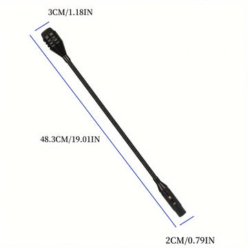 1 micrófono profesional XLR para DJ LMBGM con cuello flexible e interruptor, aleación de aluminio, dinámico para presentaciones en vivo, sin batería, voltaje de operación ≤36V, regalo ideal para Navidad