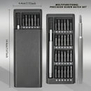 1pieza 25 en 1 Set de destornilladores de precisión, herramienta de reparación multifuncional, plástico duradero, no requiere carga, con varias cabezas de tornillo, para desmontaje de teléfonos y tabletas