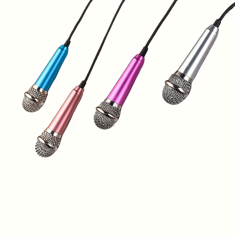 Micrófono mini con conector de 3.5 mm, portátil, ideal para grabación de voz, entrevistas, karaoke, juegos, videoconferencias y transmisiones en vivo, compatible con celulares, computadoras, laptops y tabletas - No requiere batería