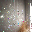 Clásico juego de 6 atrapasoles de cristal para jardín, atrapasoles de prisma para ventanas, adornos de araña para decoración del hogar, oficina, bodas y fiestas, sin plumas