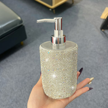 Botella de condicionador de baño de diamantes creativos de lujo, champú, gel de ducha, botella vacía de plástico de alta gama, presurizada, dividida, nueva.