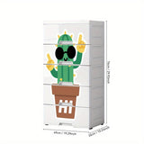 1pc Organizador de Armario y Gabinete con 5 Cajones, Mueble Plástico sobre Ruedas para Oficina, Baño o Hogar - Fácil Montaje, Móvil Impermeable con Pequeños Rodillos para Ordenación del Espacio