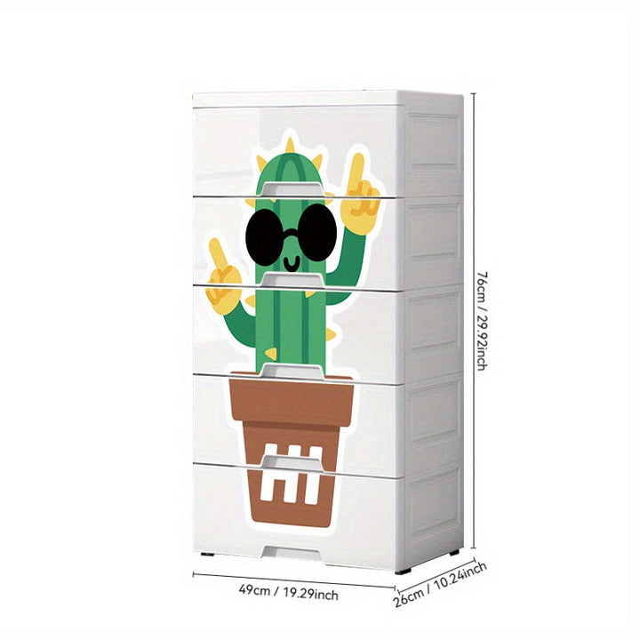 1pc Organizador de Armario y Gabinete con 5 Cajones, Mueble Plástico sobre Ruedas para Oficina, Baño o Hogar - Fácil Montaje, Móvil Impermeable con Pequeños Rodillos para Ordenación del Espacio