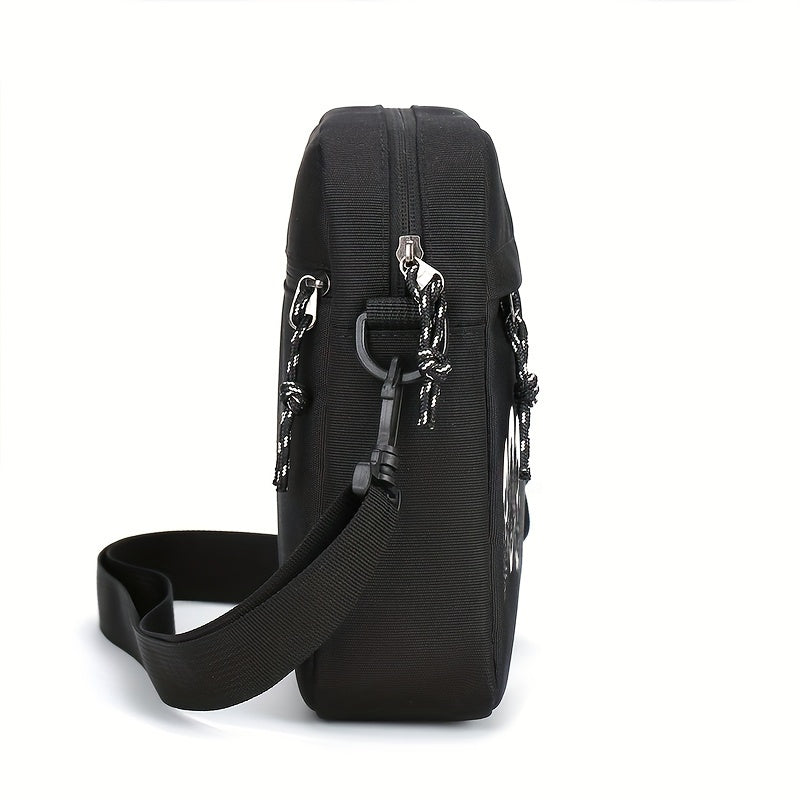 Bolso cruzado de gran capacidad para hombre, Calvin, con correa ajustable, múltiples compartimentos y bolsillo para teléfono, ideal para el transporte diario, viajes, trabajo, accesorio de viaje, estilo moderno, acabado texturizado.