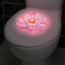 1 pieza Pegatina Luminosa para Inodoro de Baño, Luz Nocturna para Pared con Diseño de Loto - Pegatinas de PVC Rosa Suave, Adecuadas para el Baño y la Asiento del Inodoro, Pegatinas Decorativas para el Hogar