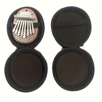 1pc Funda Suave Duradera para Kalimba y Piano de Pulgar - Bolsa de Almacenamiento Portátil de Material PP Negro con Cremallera para Auriculares Inalámbricos, Auriculares y Accesorios, Ideal para Músicos